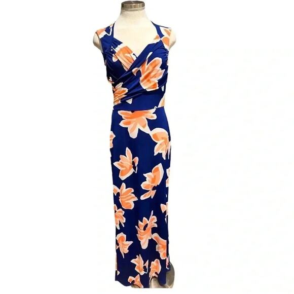 Leota Floral Perfect Wrap Maxi Dress Size M - Picture 1 of 6